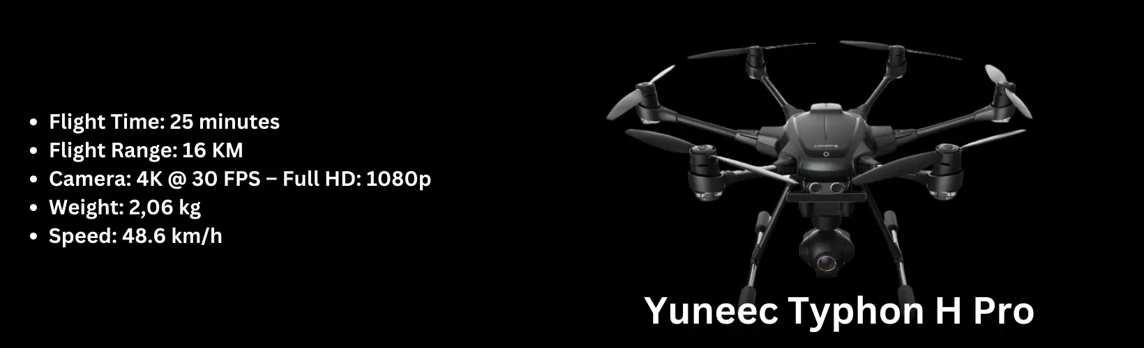 Yuneec-Typhon-H-Pro-specifications